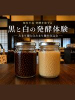 黒と白の発酵体験 ーたまり麹と白たまり麹を仕込むー