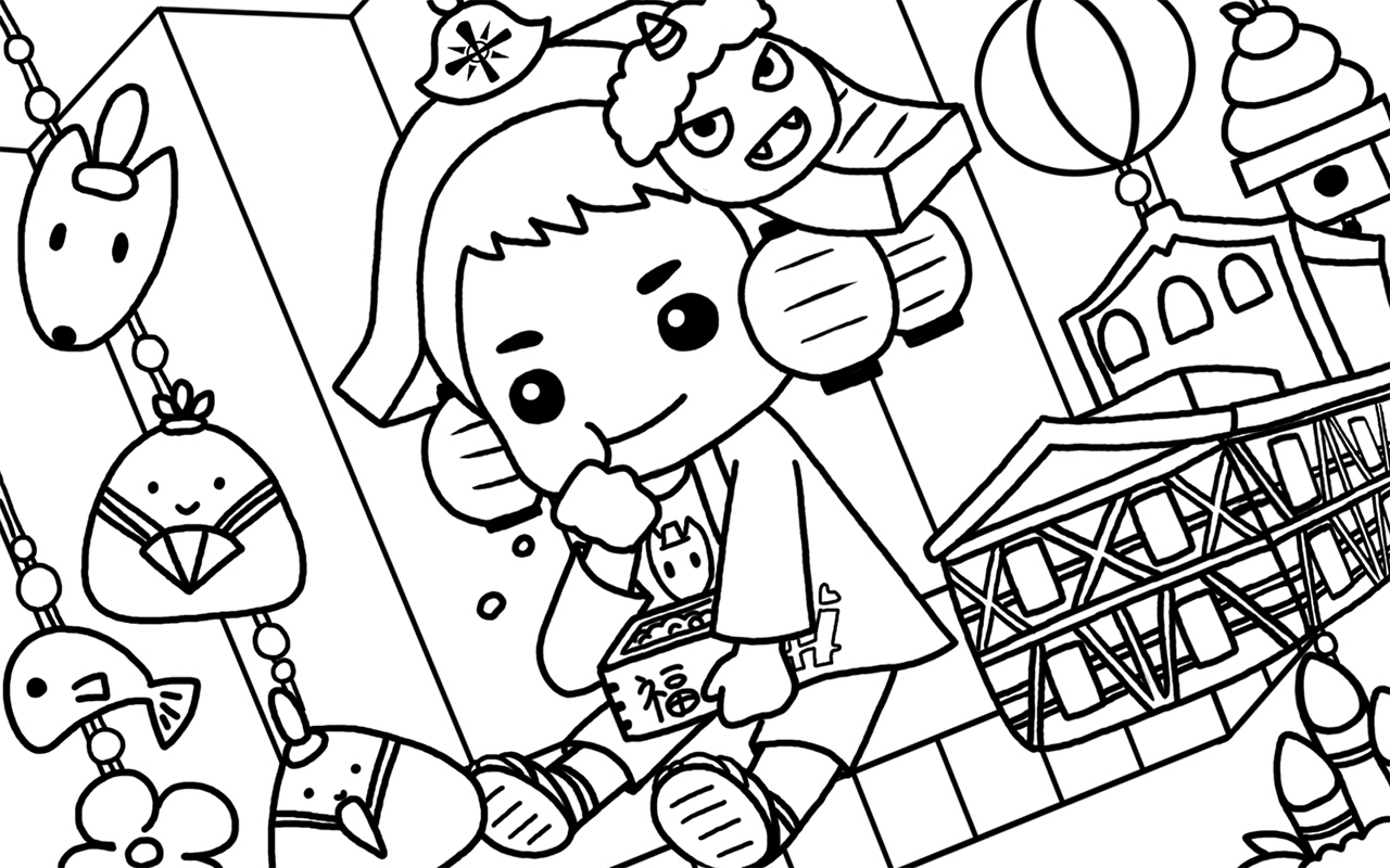 PCぬりえ用1,2,3月